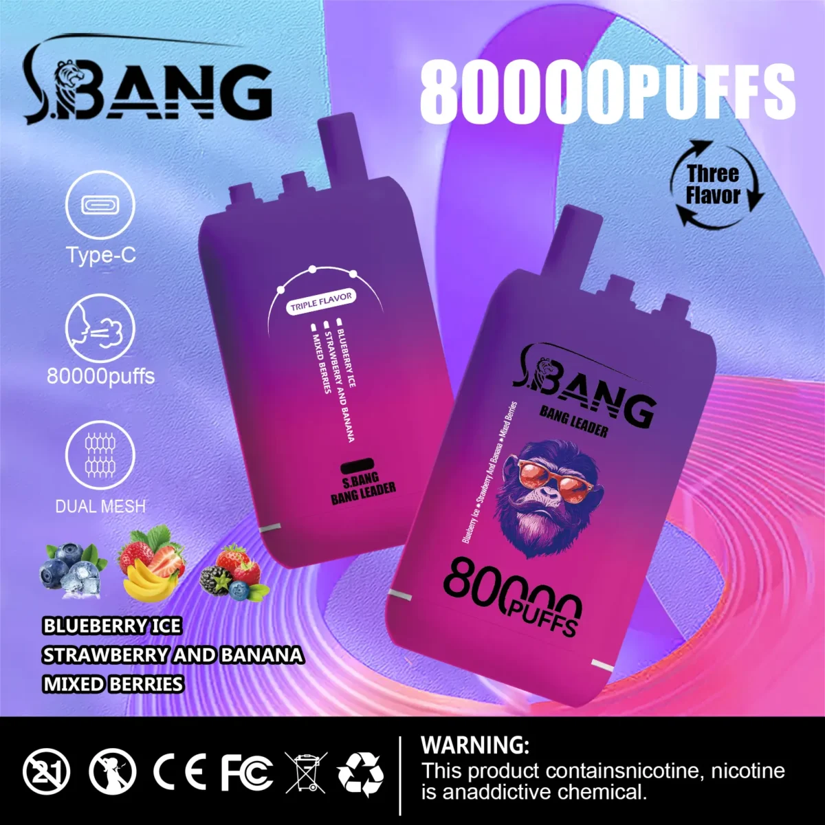 Bang Leader 80K 3-in-1 フレーバー・商品画像 3